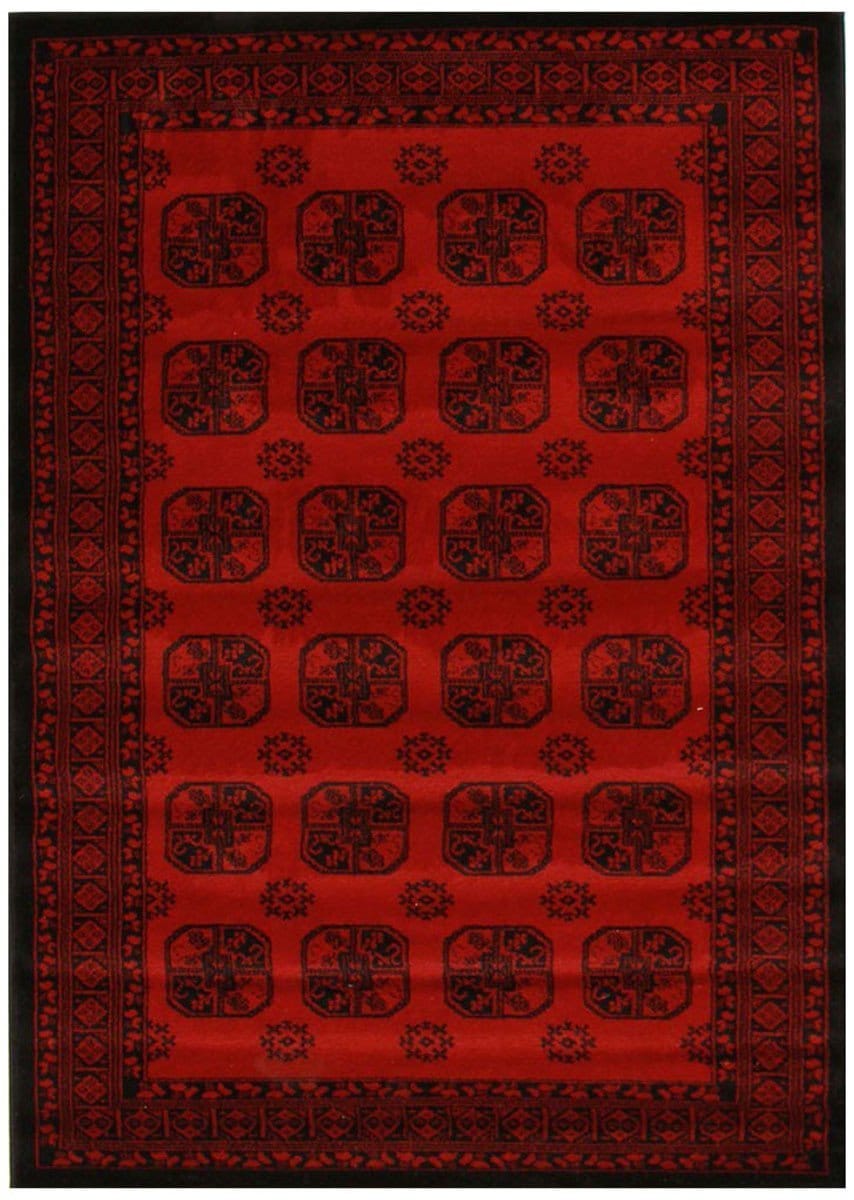 Rug Culture Rugs Istanbul Collection Classic Afghan Pattern Red Rug