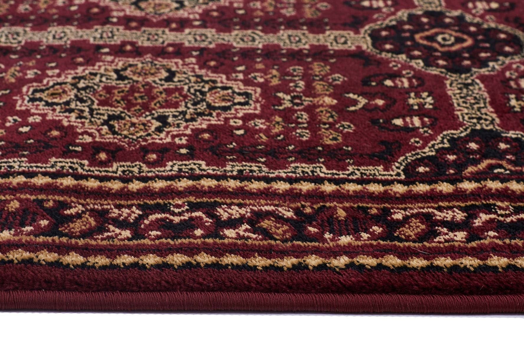 Rug Culture Rugs Istanbul Collection Traditional Afghan Design Burgundy Red Rug