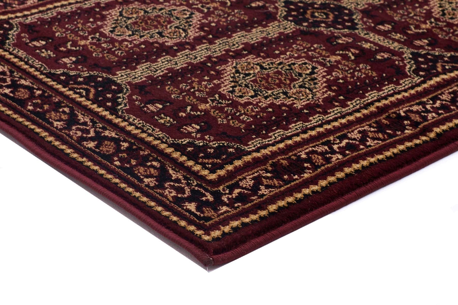 Rug Culture Rugs Istanbul Collection Traditional Afghan Design Burgundy Red Rug