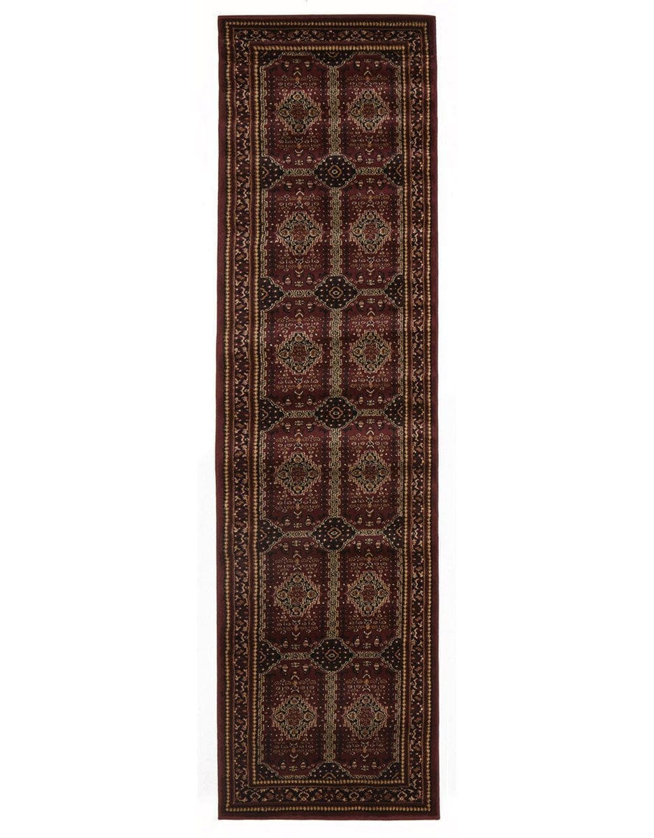 Rug Culture Rugs Istanbul Collection Traditional Afghan Design Burgundy Red Rug