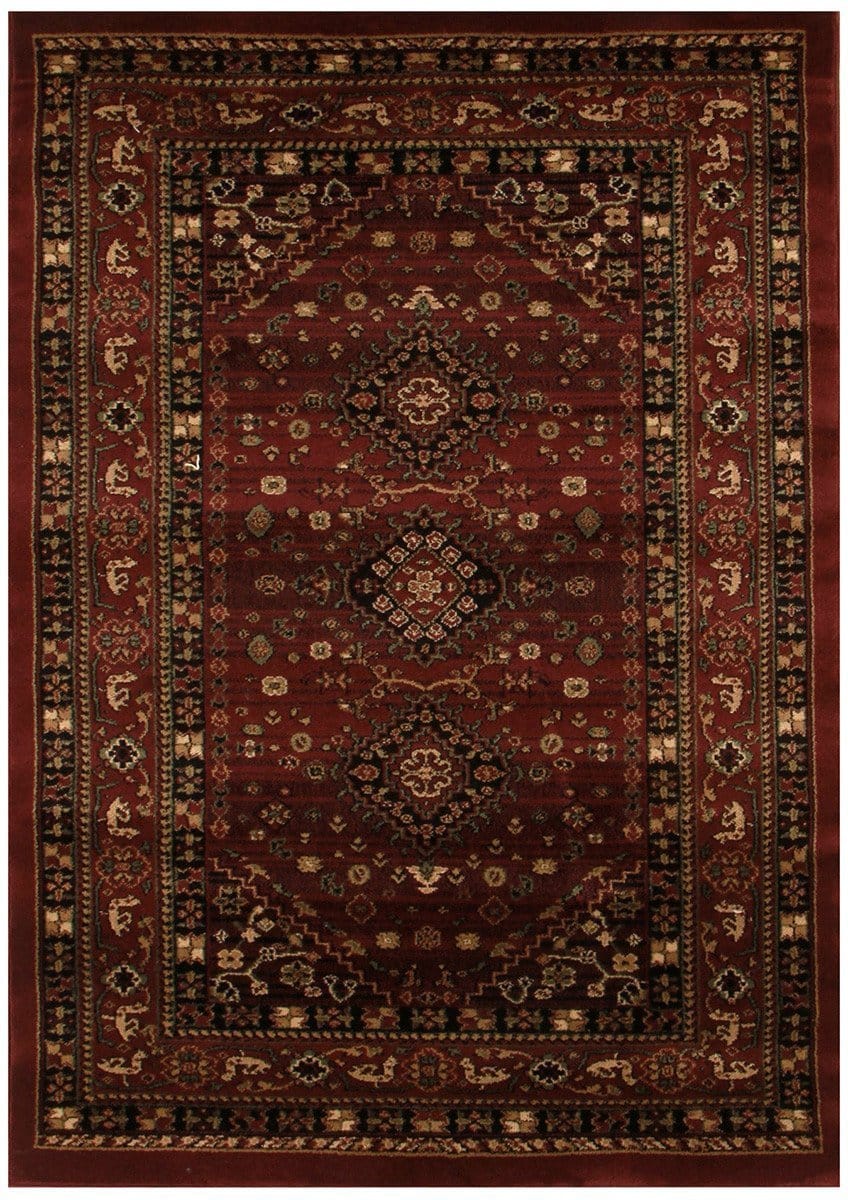 Rug Culture Rugs Istanbul Collection Traditional Shiraz Design Burgundy Red Rug