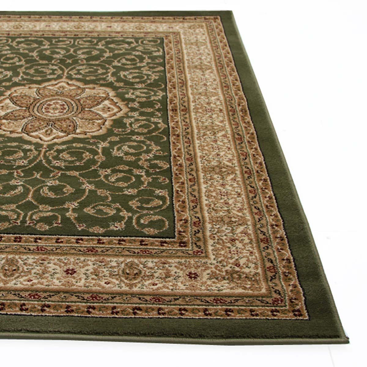 Rug Culture Rugs Istanbul Medallion Classic Pattern Runner Rug Green