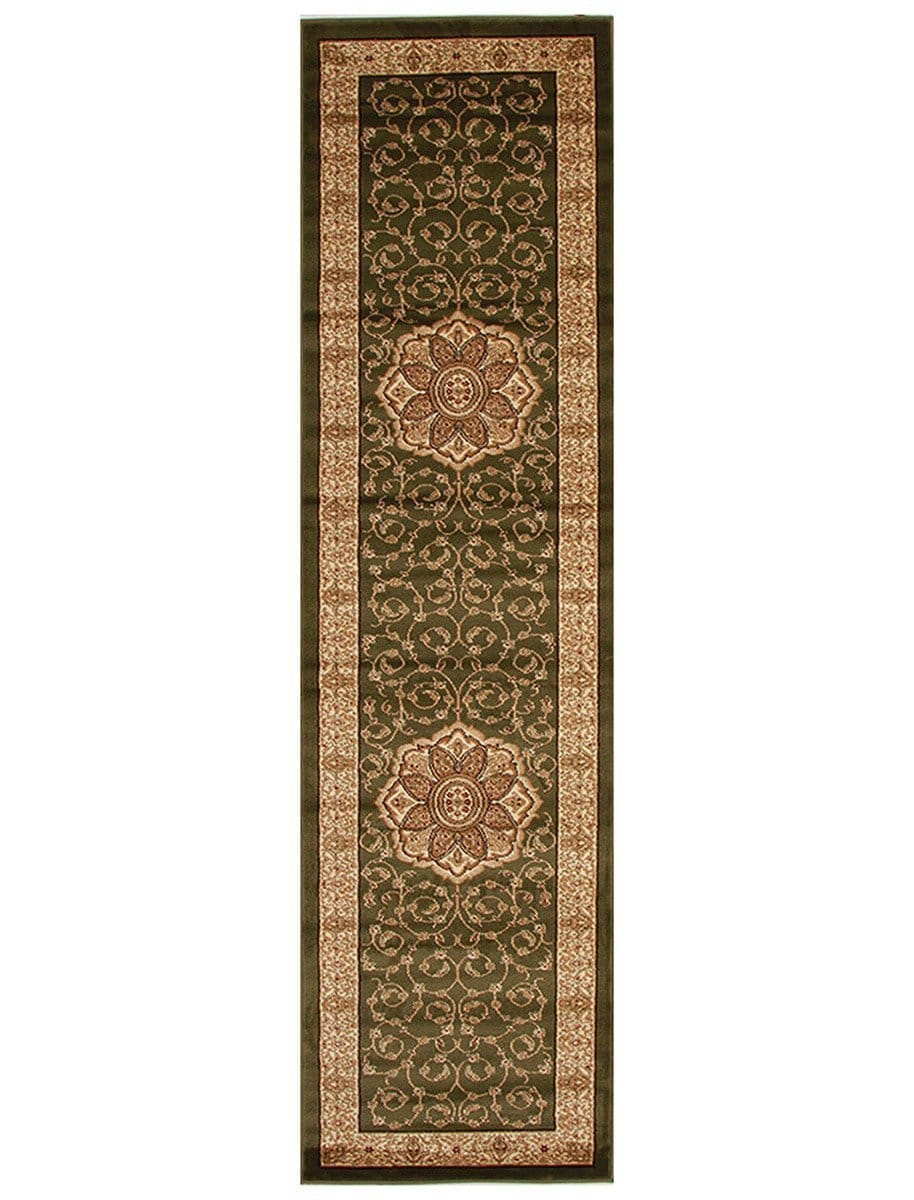 Rug Culture Rugs Istanbul Medallion Classic Pattern Runner Rug Green