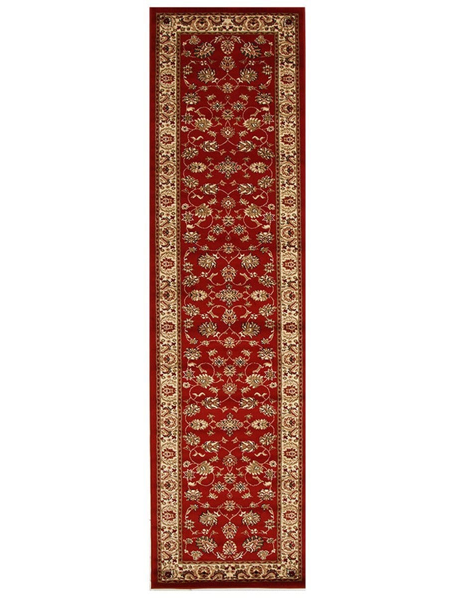 Rug Culture Rugs Istanbul Traditional Floral Pattern Runner Rug Red