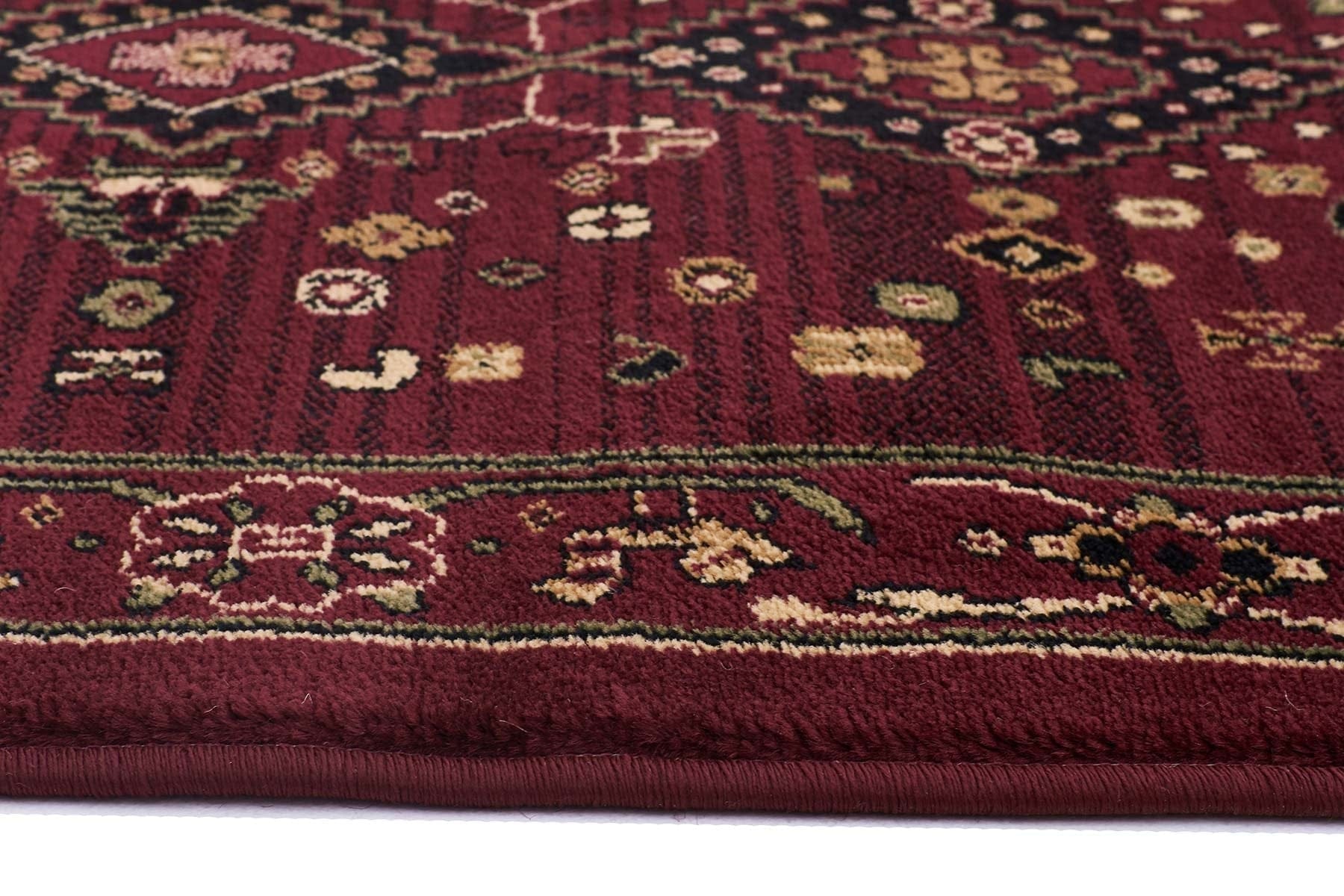 Rug Culture Rugs Istanbul Traditional Shiraz Design Runner Rug Burgundy Red