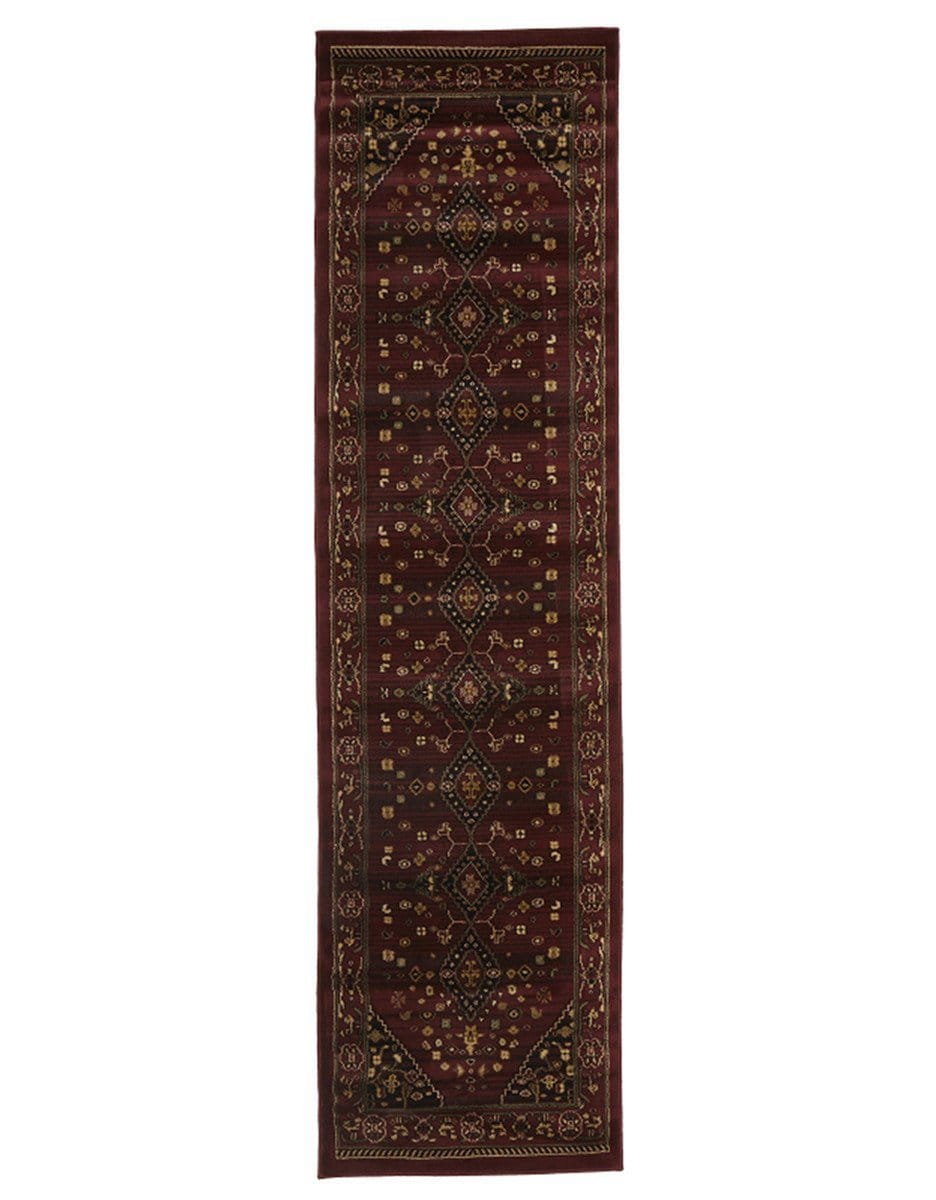 Rug Culture Rugs Istanbul Traditional Shiraz Design Runner Rug Burgundy Red
