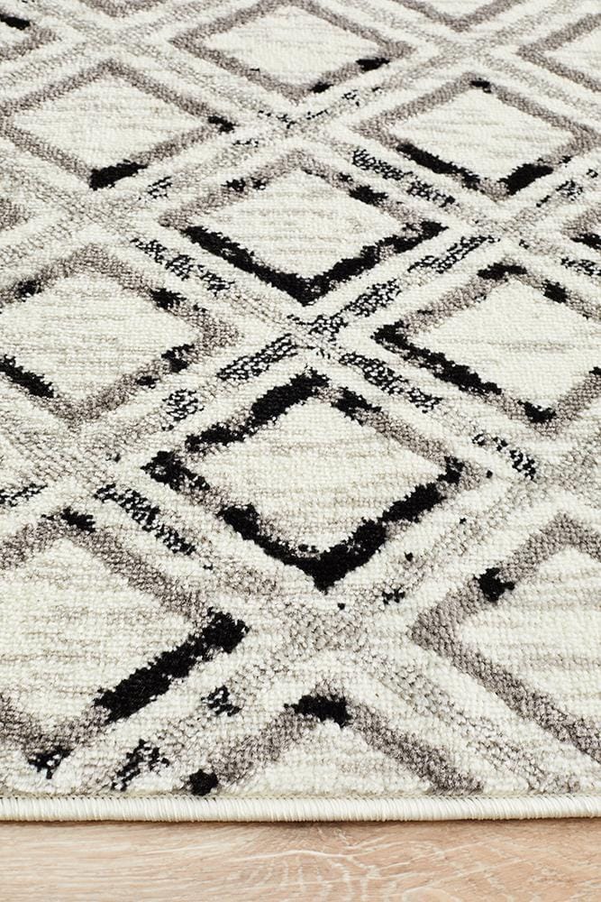 Rug Culture Rugs Jordyn Modern Rug White Black Grey