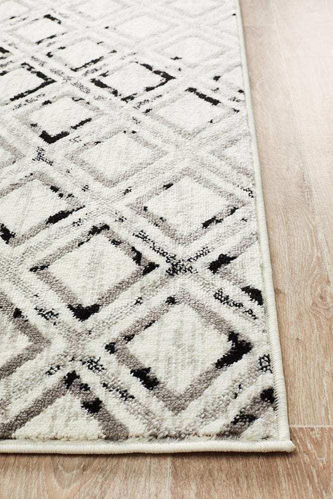 Rug Culture Rugs Jordyn Modern Rug White Black Grey