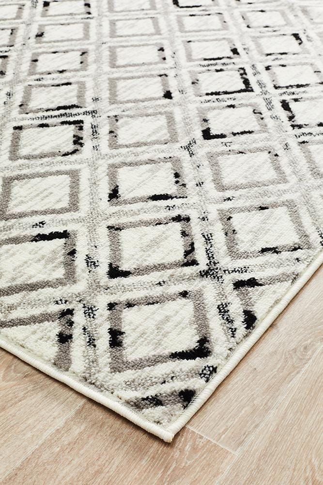Rug Culture Rugs Jordyn Modern Rug White Black Grey