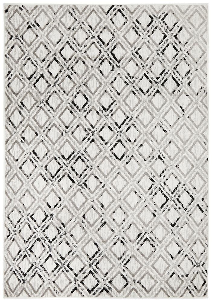 Rug Culture Rugs Jordyn Modern Rug White Black Grey
