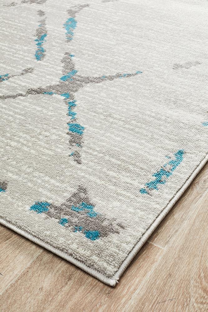 Rug Culture Rugs Kendall Contemporary Diamond Rug Grey Blue
