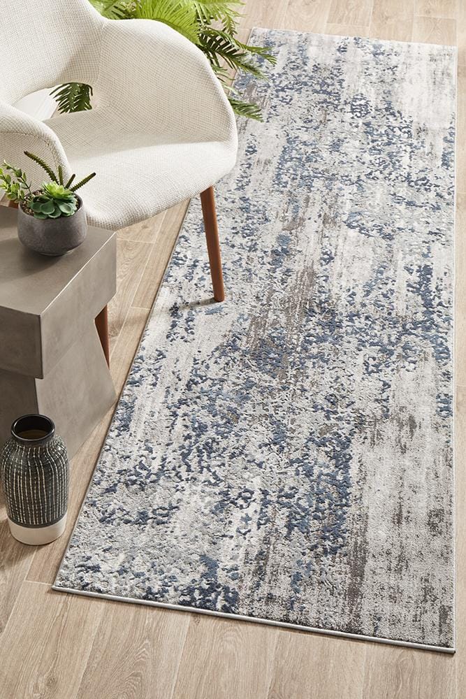 Rug Culture Rugs Kendra Casper Distressed Modern Rug Blue Grey White