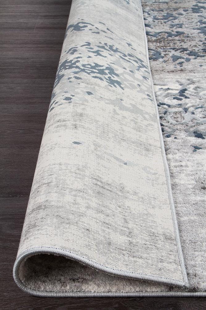 Rug Culture Rugs Kendra Casper Distressed Modern Rug Blue Grey White