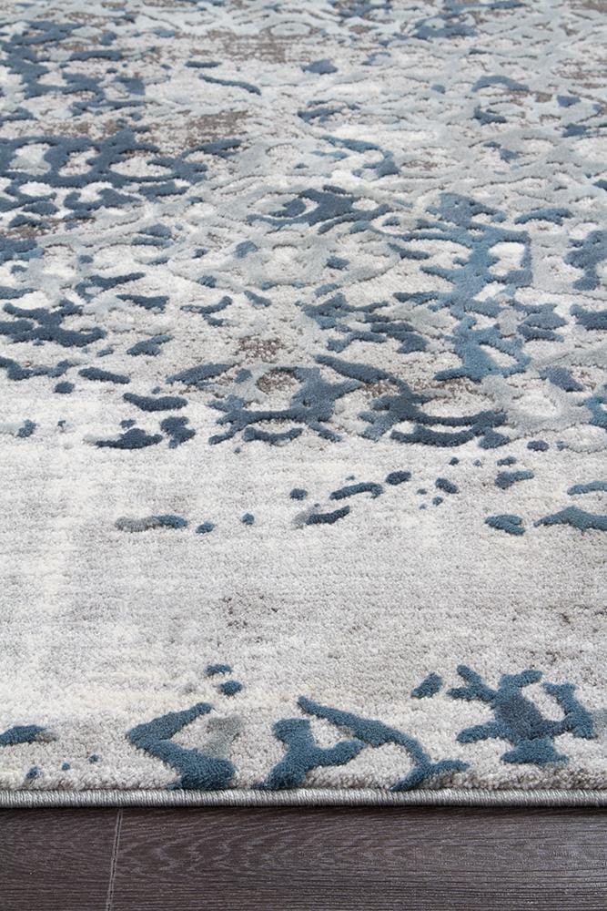 Rug Culture Rugs Kendra Casper Distressed Modern Rug Blue Grey White