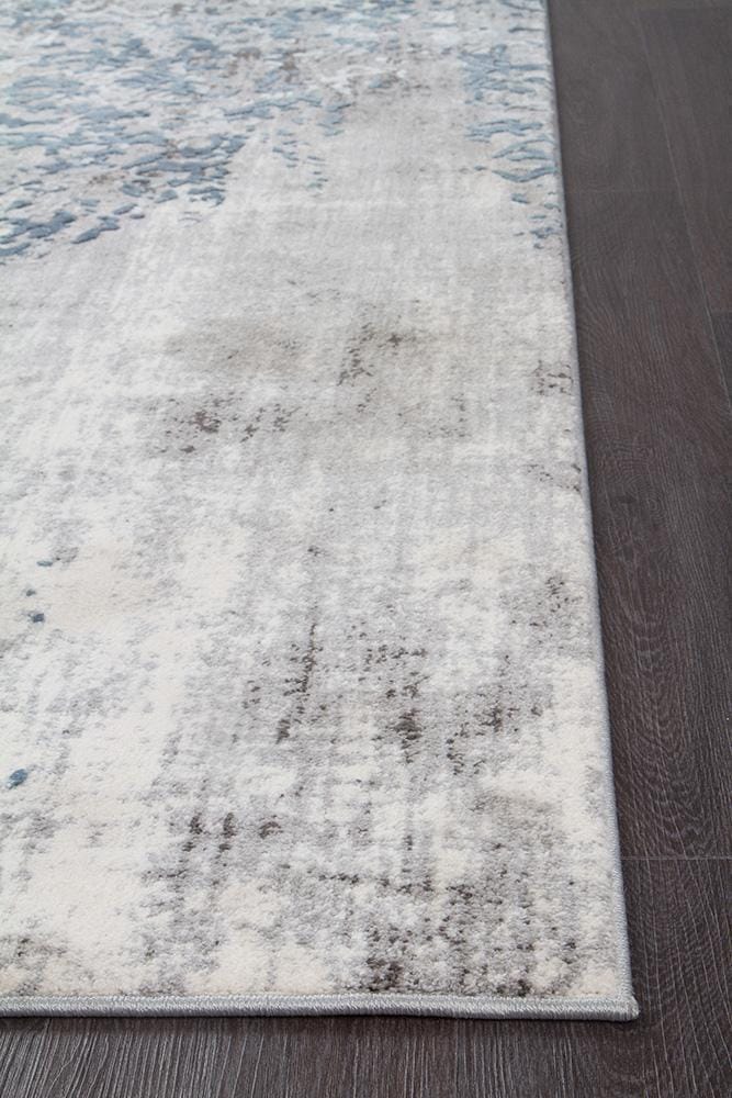 Rug Culture Rugs Kendra Casper Distressed Modern Rug Blue Grey White