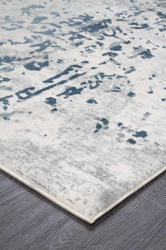 Rug Culture Rugs Kendra Casper Distressed Modern Rug Blue Grey White