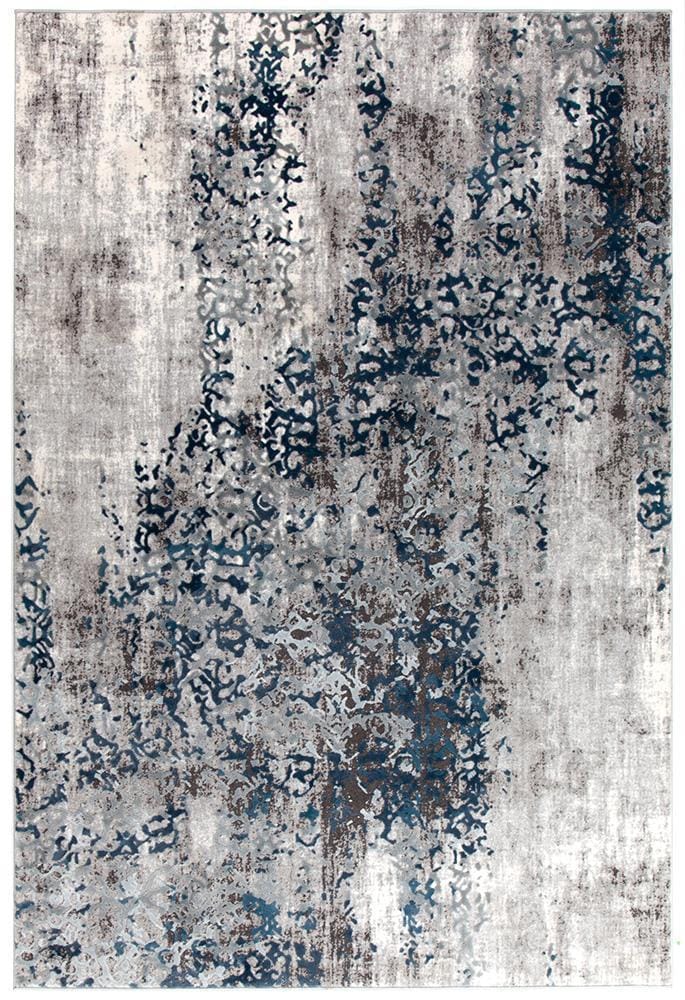 Rug Culture Rugs Kendra Casper Distressed Modern Rug Blue Grey White