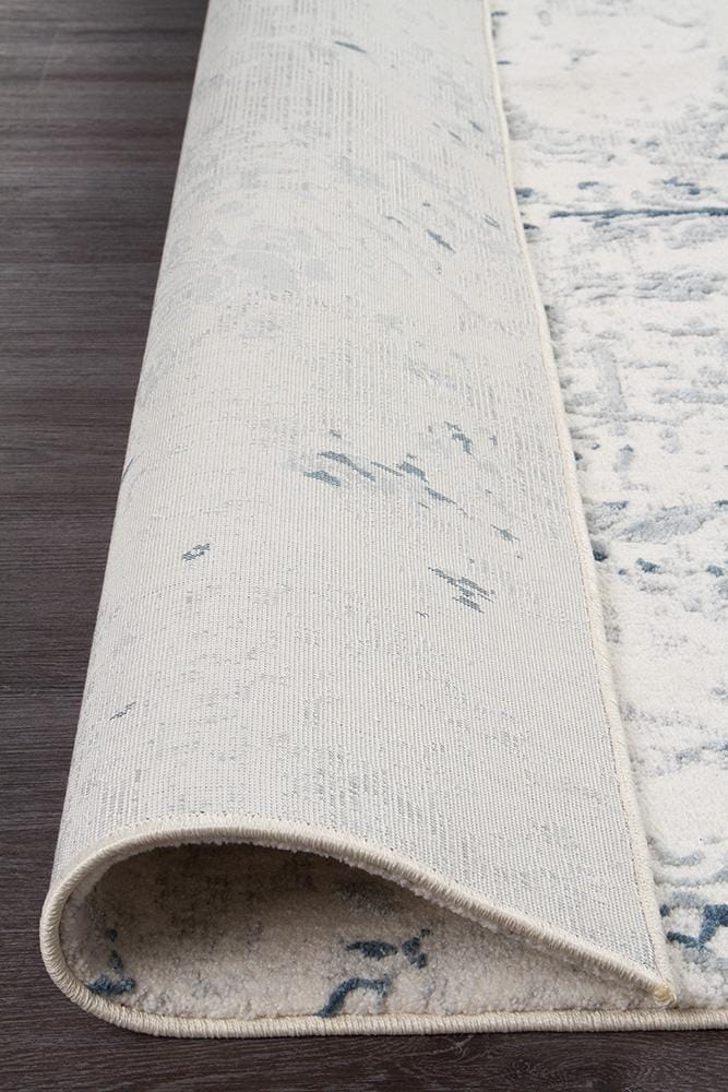 Rug Culture Rugs Kendra Farah Distressed Contemporary Rug White Blue Grey