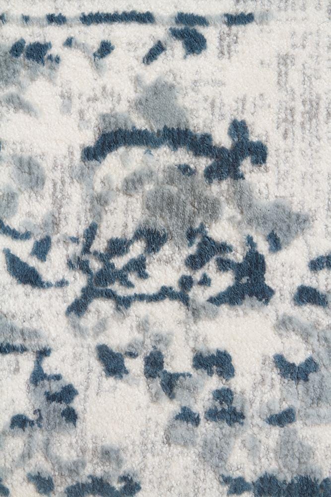 Rug Culture Rugs Kendra Farah Distressed Contemporary Rug White Blue Grey