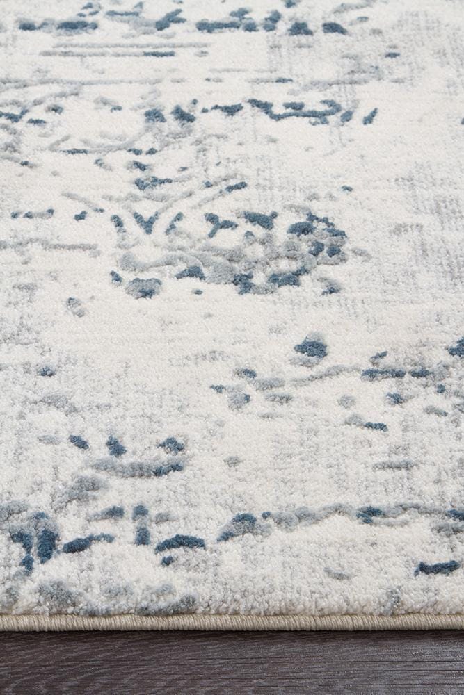 Rug Culture Rugs Kendra Farah Distressed Contemporary Rug White Blue Grey