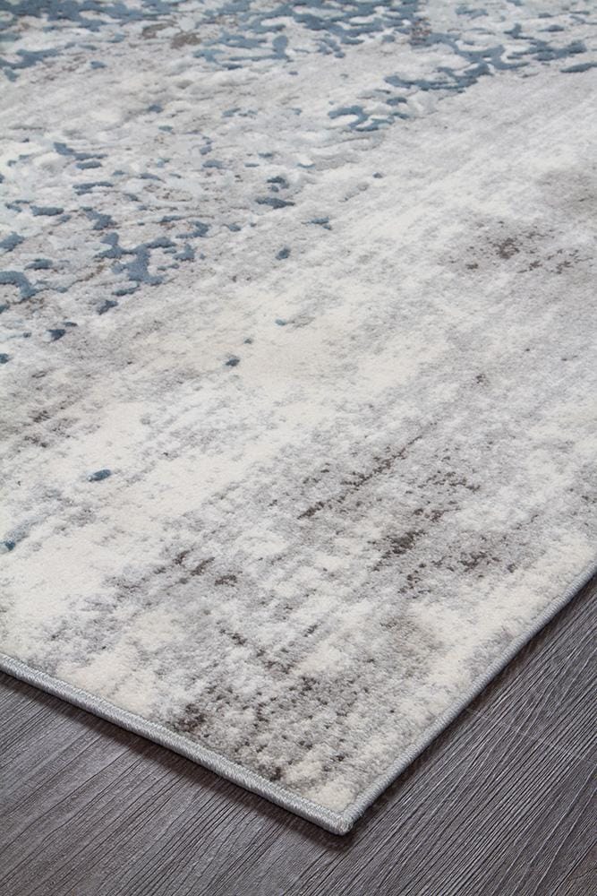 Rug Culture Rugs Kendra Farah Distressed Contemporary Rug White Blue Grey