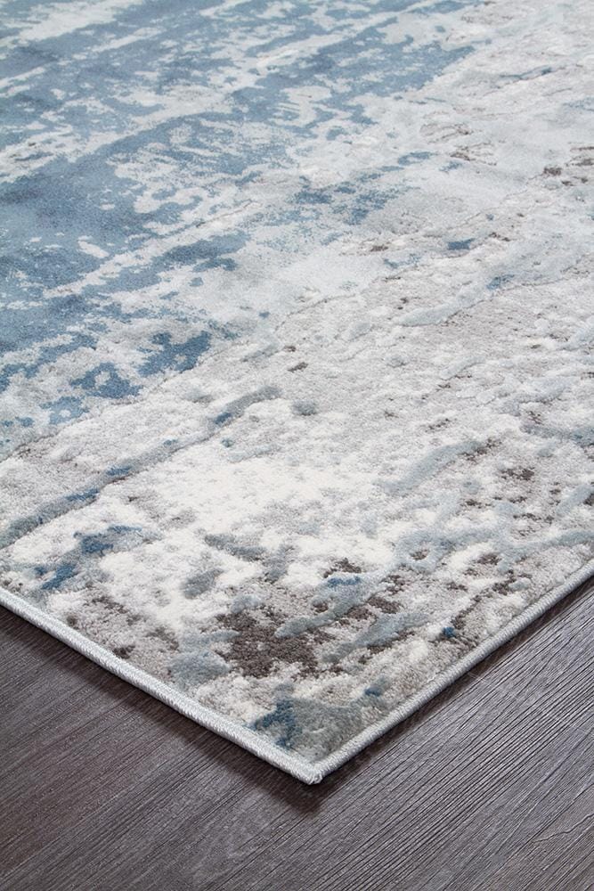 Rug Culture Rugs Kendra Roxana Distressed Timeless Rug Blue Grey White