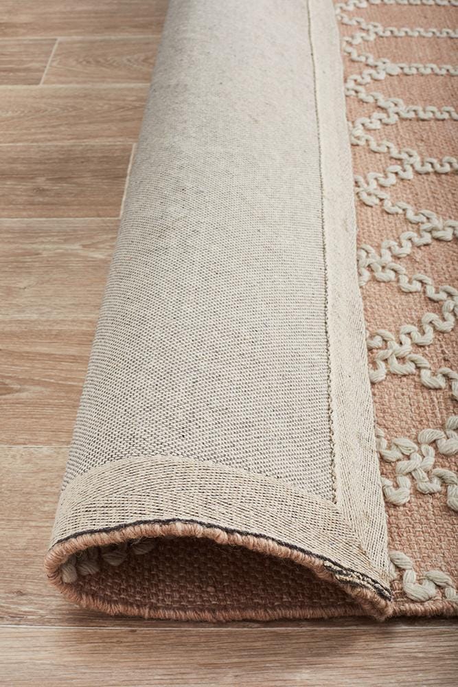Rug Culture Rugs Krisha Tribal Trellis Rug Nude Soft Pink