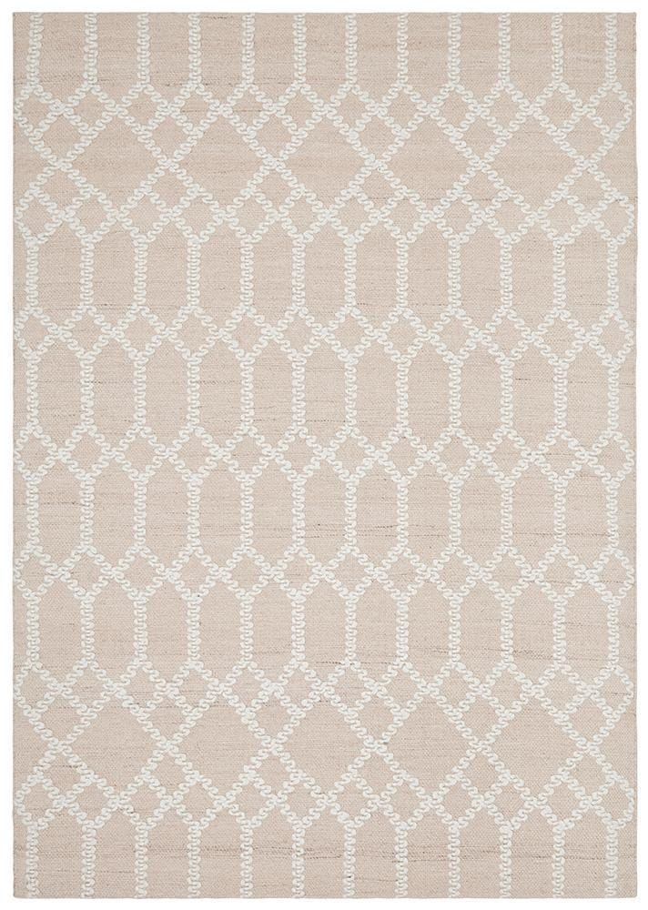 Rug Culture Rugs Krisha Tribal Trellis Rug Nude Soft Pink