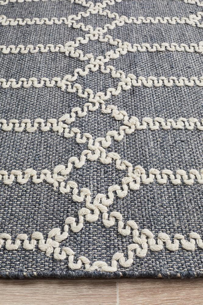 Rug Culture Rugs Krisha Tribal Trellis Rug Rustic Blue