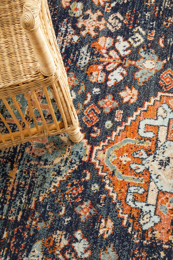 Rug Culture Rugs Legacy 854 Navy Round Rug