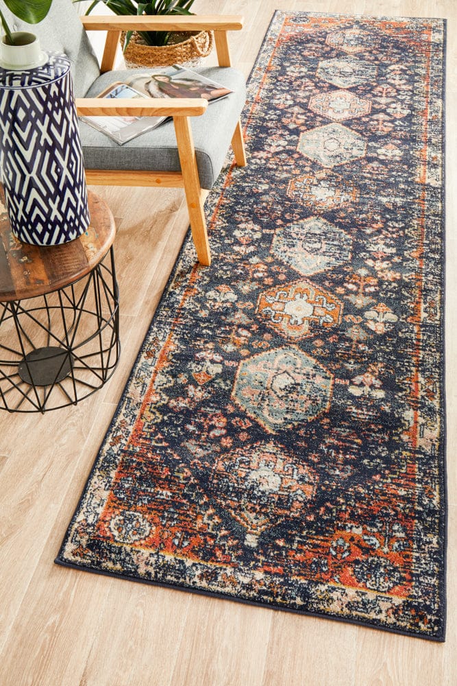 Rug Culture Rugs Legacy 854 Navy Runner Rug