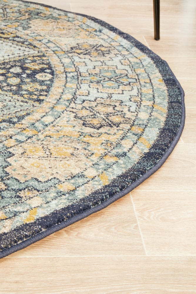 Rug Culture Rugs Legacy 857 Navy Round Rug
