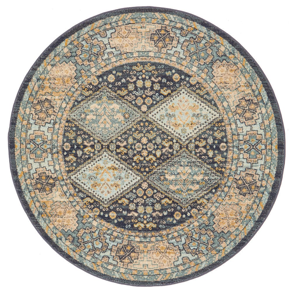Rug Culture Rugs Legacy 857 Navy Round Rug
