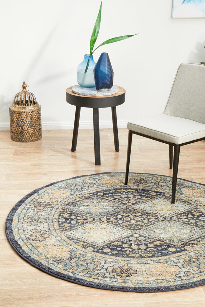 Rug Culture Rugs Legacy 857 Navy Round Rug