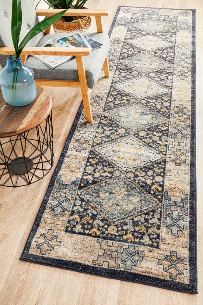 Rug Culture Rugs Legacy 857 Navy Runner Rug
