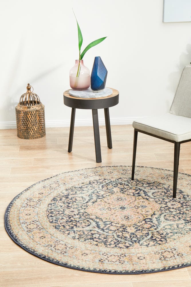 Rug Culture Rugs Legacy 858 Midnight Round Rug