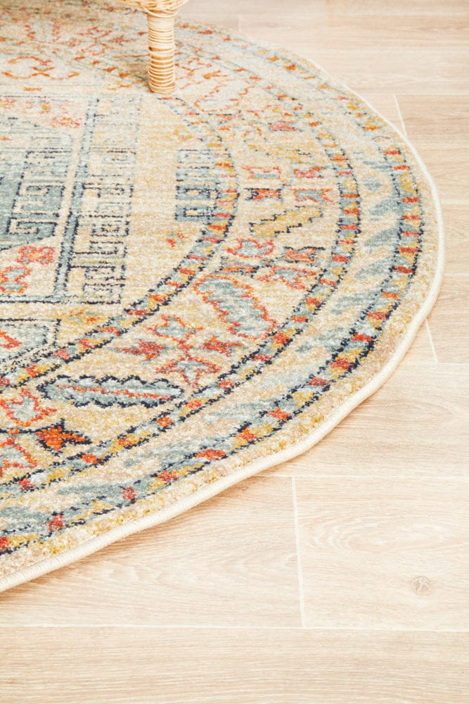 Rug Culture Rugs Legacy 859 Sky Blue Round Rug