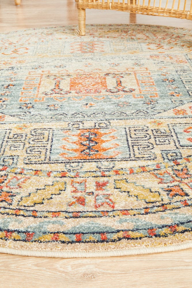 Rug Culture Rugs Legacy 859 Sky Blue Round Rug