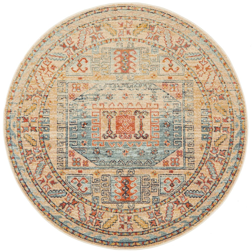 Rug Culture Rugs Legacy 859 Sky Blue Round Rug