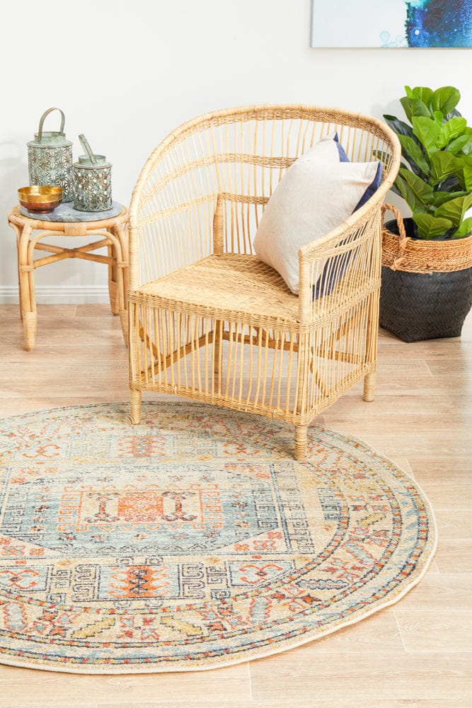 Rug Culture Rugs Legacy 859 Sky Blue Round Rug