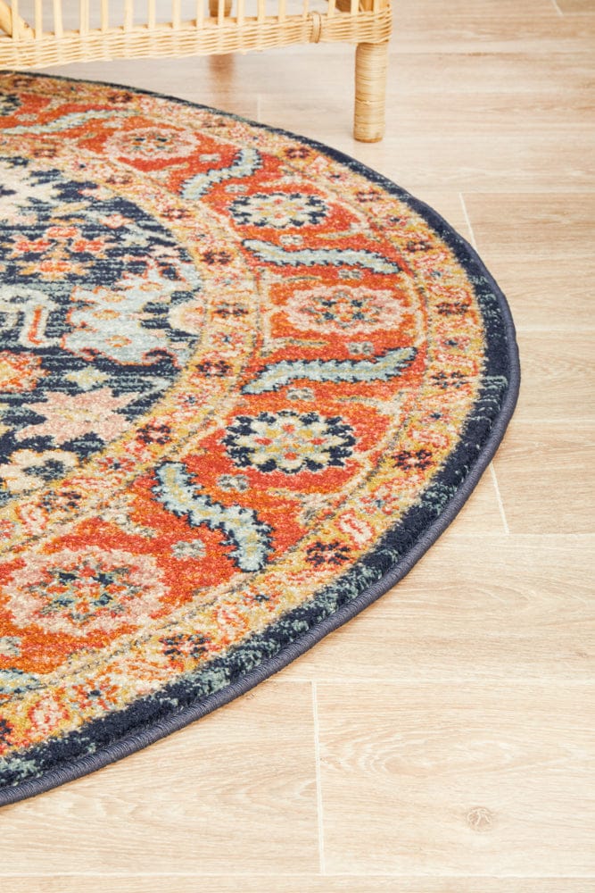 Rug Culture Rugs Legacy 860 Navy Round Rug