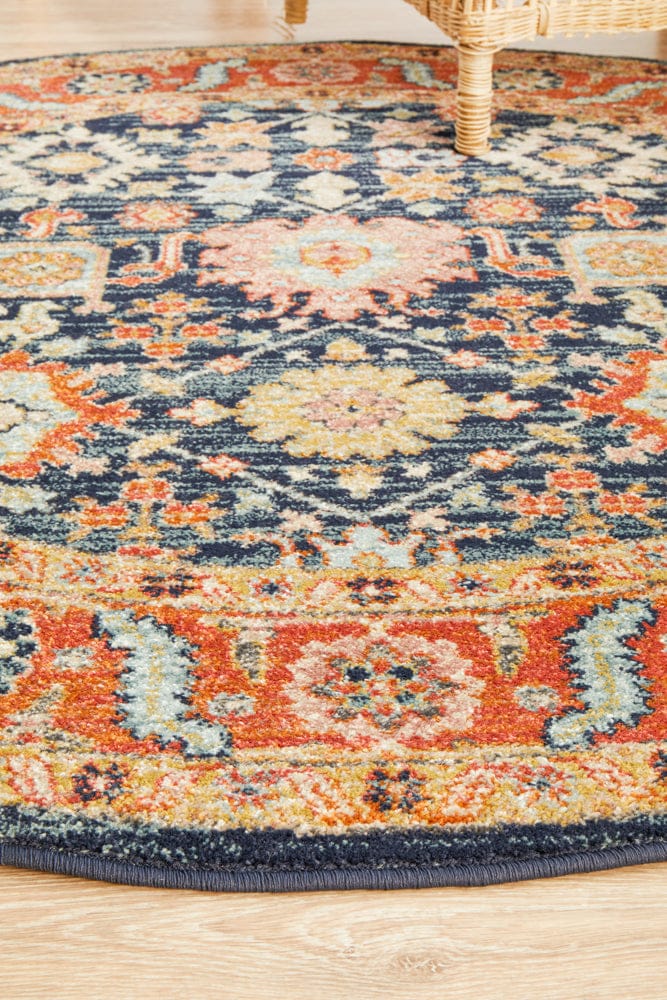 Rug Culture Rugs Legacy 860 Navy Round Rug