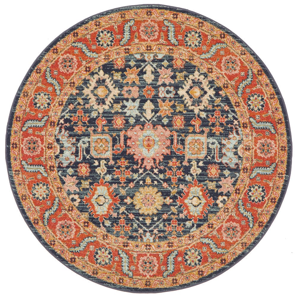 Rug Culture Rugs Legacy 860 Navy Round Rug