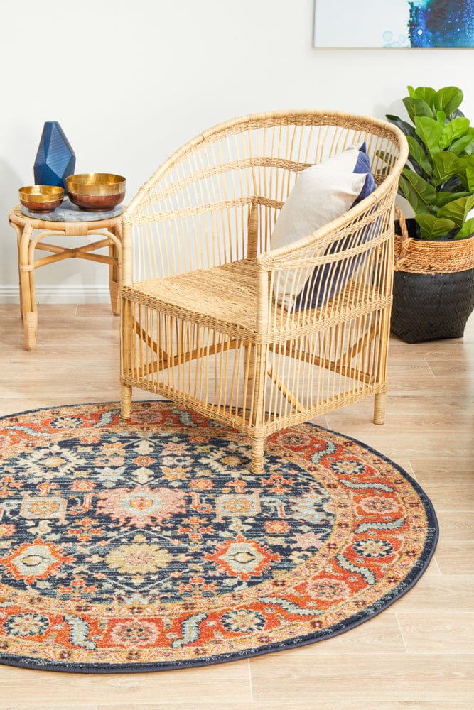 Rug Culture Rugs Legacy 860 Navy Round Rug