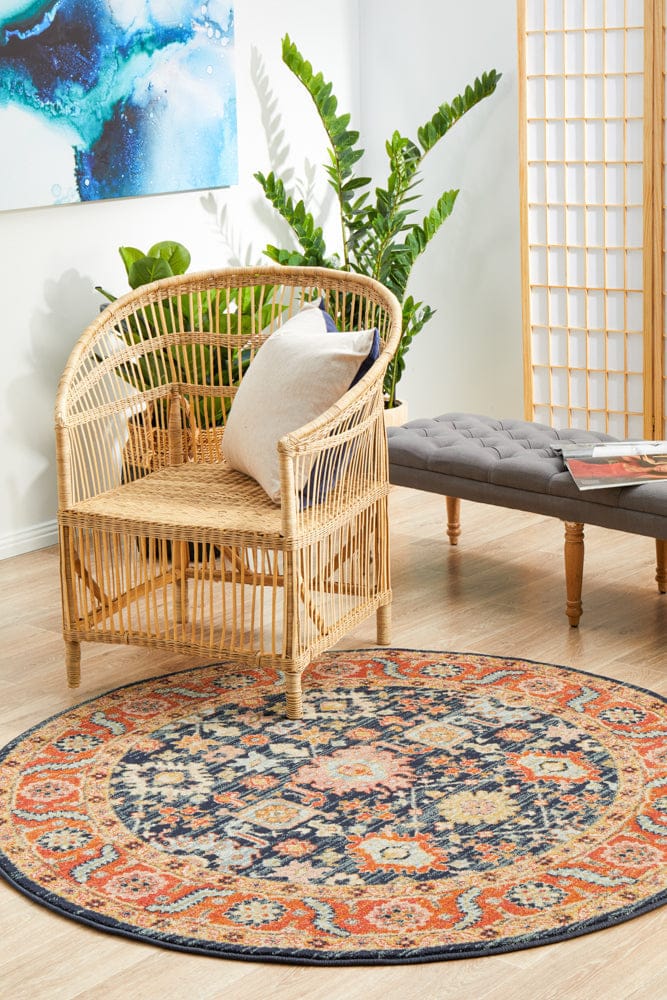 Rug Culture Rugs Legacy 860 Navy Round Rug