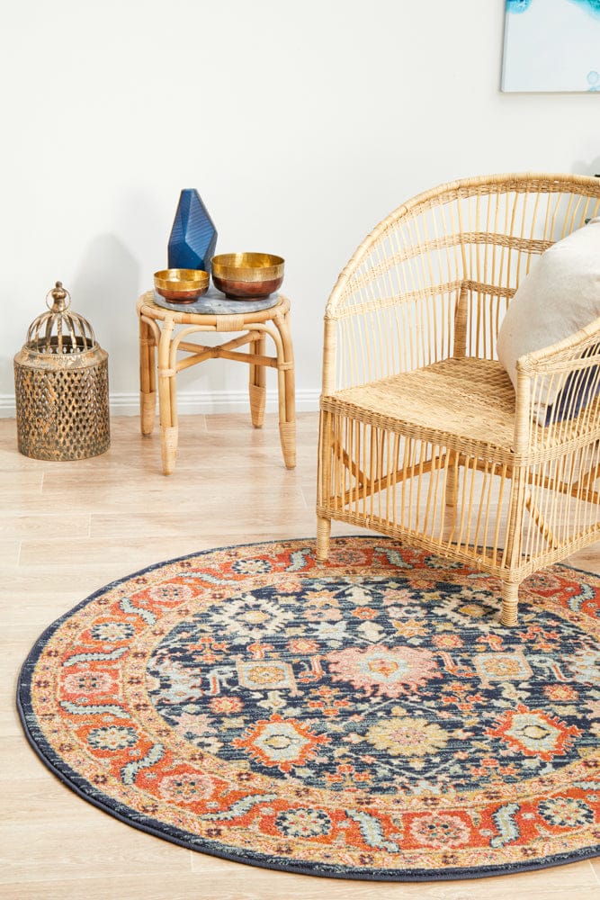 Rug Culture Rugs Legacy 860 Navy Round Rug
