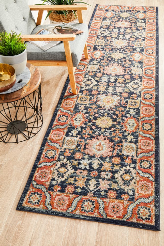 Rug Culture Rugs Legacy 860 Navy Runner Rug