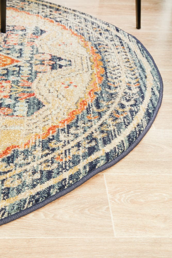 Rug Culture Rugs Legacy 863 Navy Round Rug