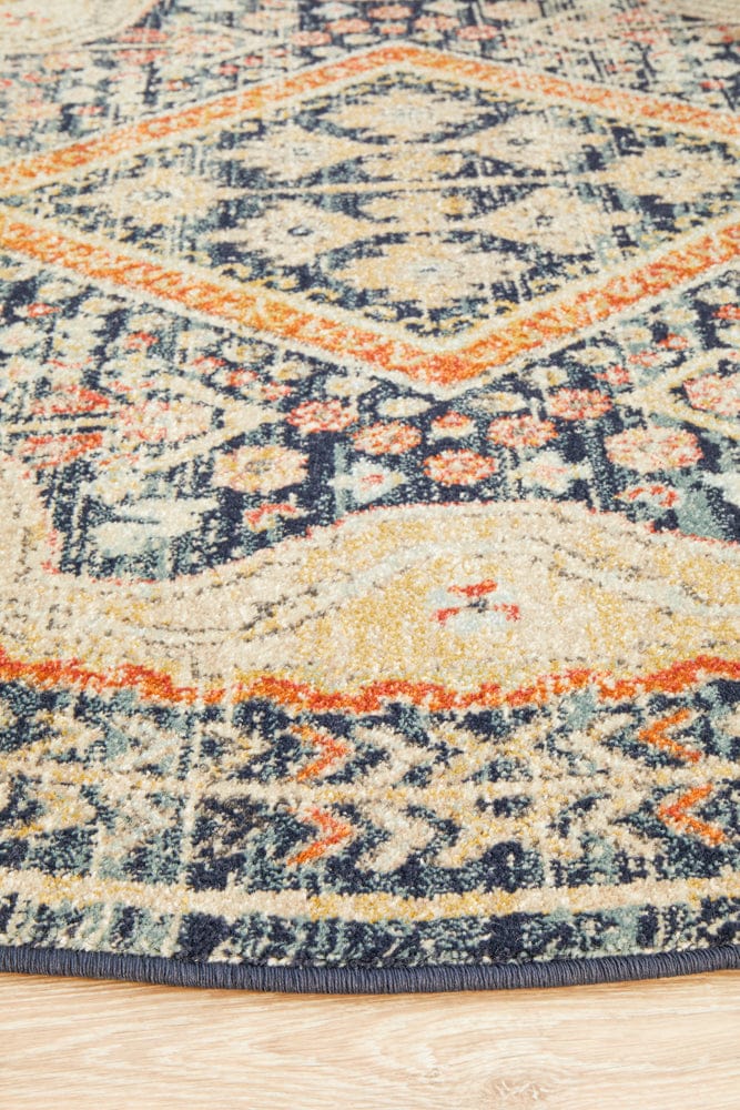 Rug Culture Rugs Legacy 863 Navy Round Rug