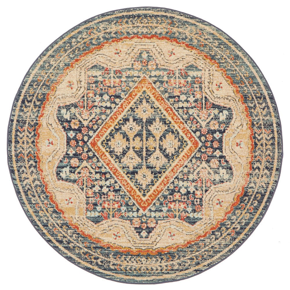 Rug Culture Rugs Legacy 863 Navy Round Rug